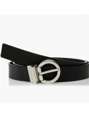 Calvin Klein Jeans Black Belt with Silver Buckle